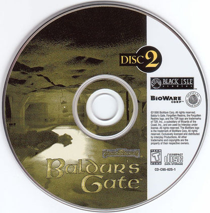 Baldur's Gate 1998 Disc 1-5 Microsoft Windows PC CD-PC Gamez USA