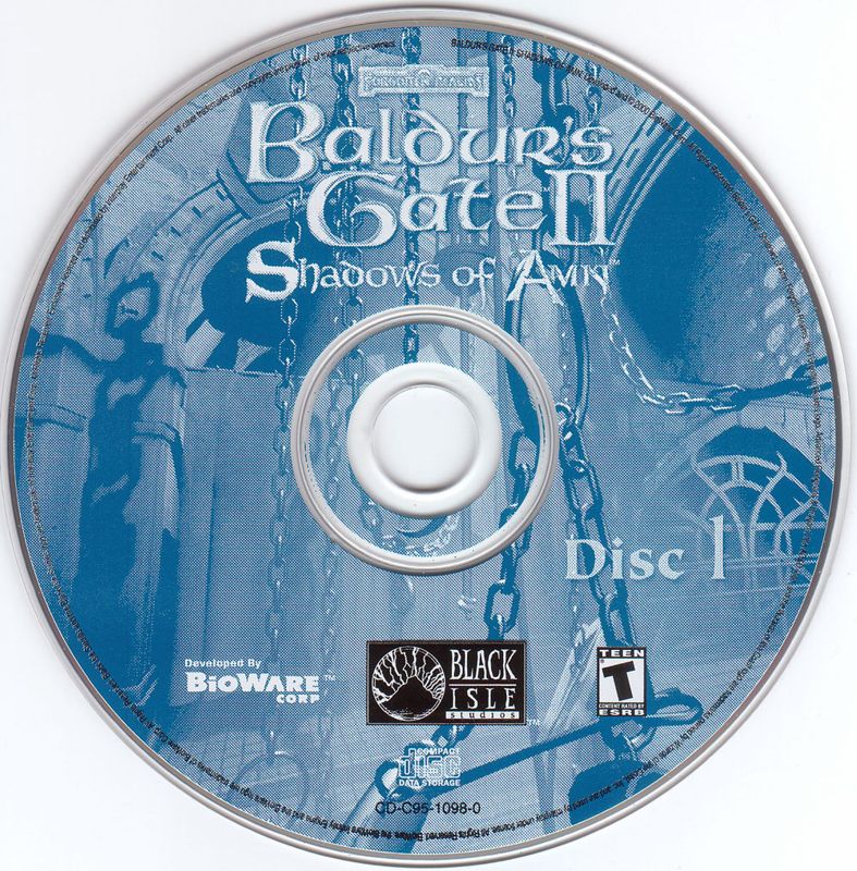 Baldur’s Gate II Shadows of amn Disc 1-4 Microsoft Windows PC CD-PC Gamez USA