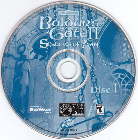Baldur’s Gate II Shadows of amn Disc 1-4 Microsoft Windows PC CD-PC Gamez USA