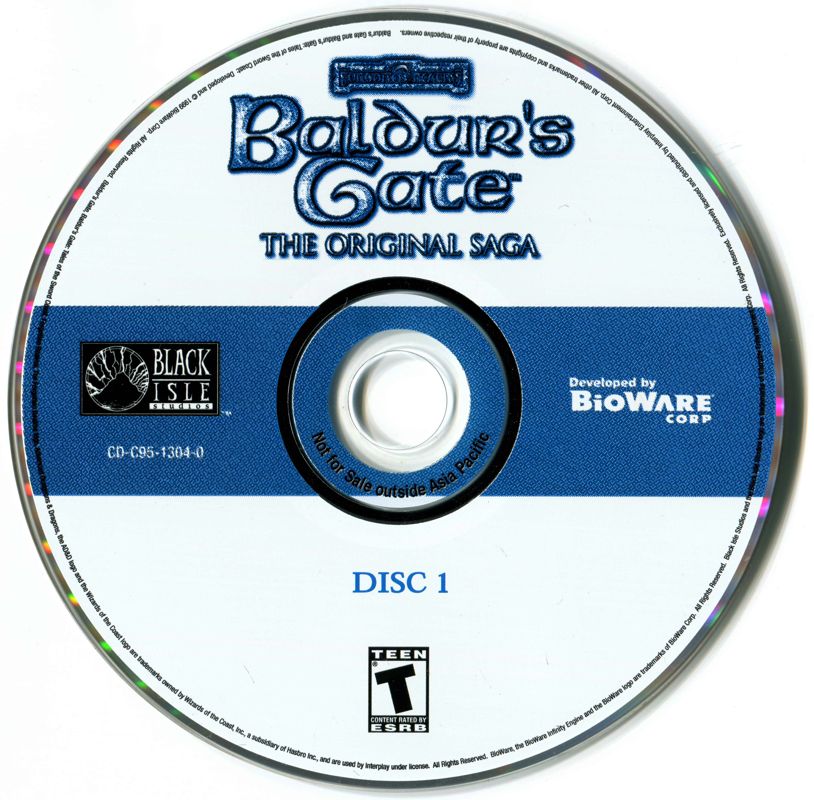 Baldur's Gate - The Original Saga Disc 1-3 Microsoft Windows PC CD-PC Gamez USA