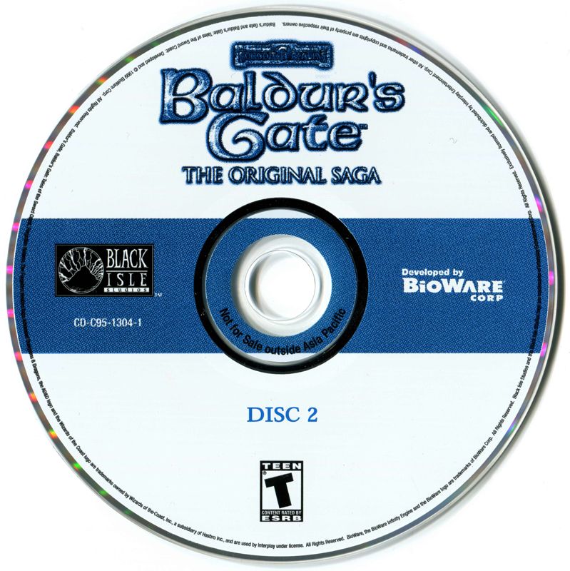 Baldur's Gate - The Original Saga Disc 1-3 Microsoft Windows PC CD-PC Gamez USA