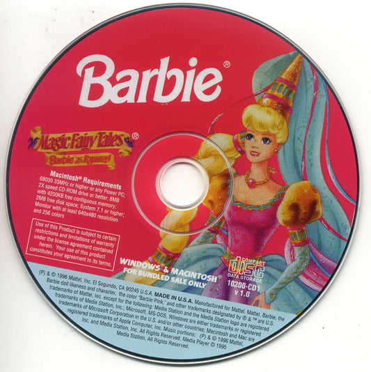 Barbie as Rapunzel Magic Fairy Tales Microsoft Windows PC CD-PC Gamez USA