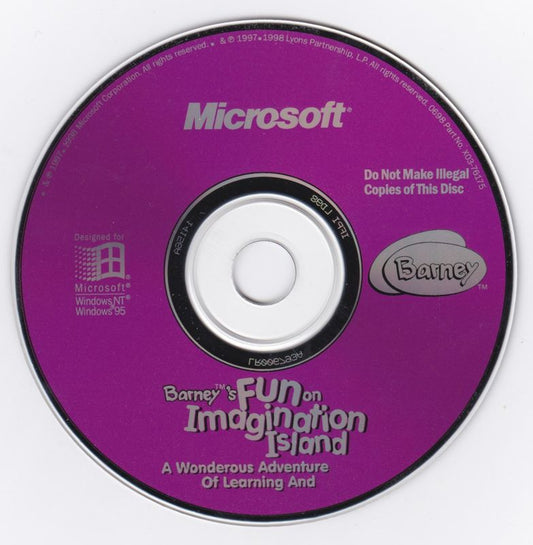 Barney's Fun on Imagination Island Microsoft Windows PC CD-PC Gamez USA