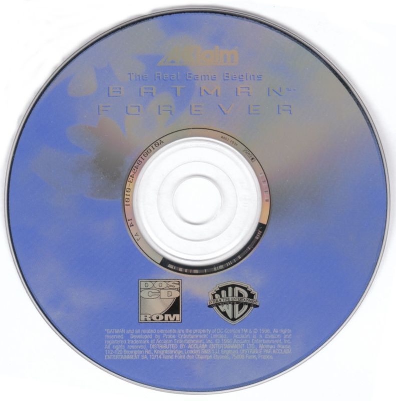 Batman Forever 1996 Microsoft Windows MS-DOS Acclaim-PC Gamez USA