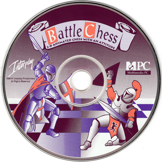 Battle Chess Enhanced CD ROM 1993 Microsoft Windows PC CD-PC Gamez USA