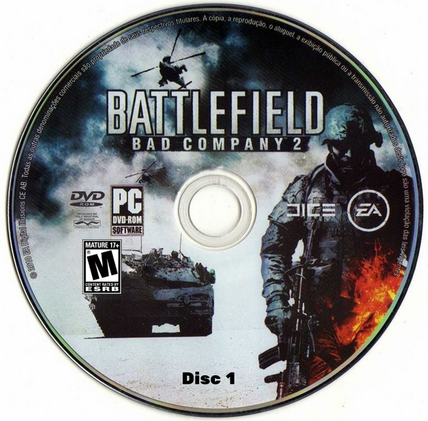 Battlefield Bad Company 2 Disc 1-2 Microsoft Windows PC DVD by PC Gamez USA