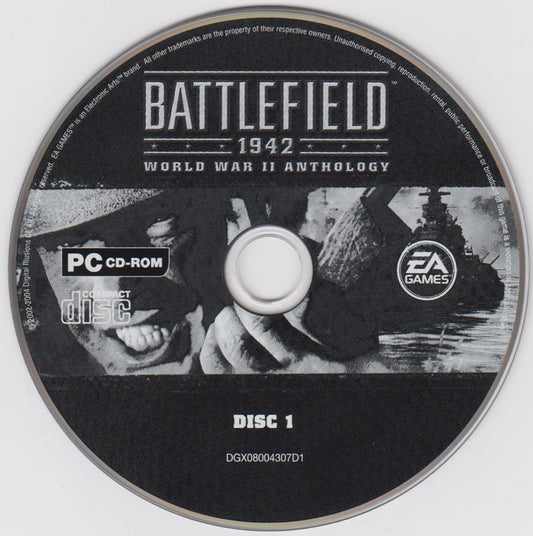 Battlefield 1942 World War II Anthology Disc 1-4 Microsoft Windows PC CD-PC Gamez USA
