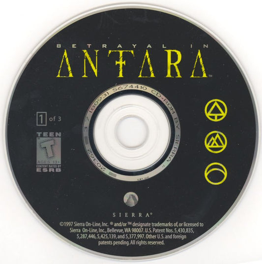 Betrayal in Antara Disc 1-3 Microsoft Windows PC CD-PC Gamez USA
