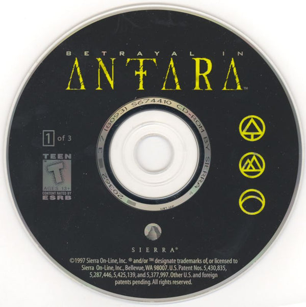 Betrayal in Antara Disc 1-3 Microsoft Windows PC CD-PC Gamez USA