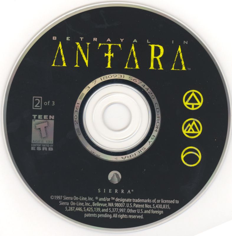 Betrayal in Antara Disc 1-3 Microsoft Windows PC CD-PC Gamez USA