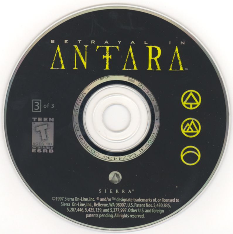 Betrayal in Antara Disc 1-3 Microsoft Windows PC CD-PC Gamez USA