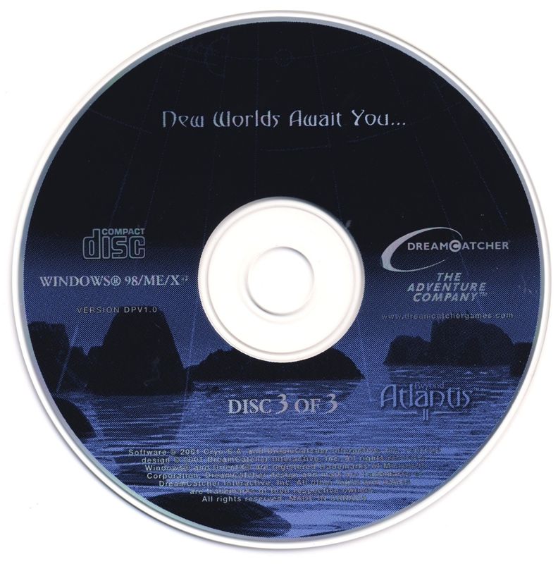 Beyond Atlantis II - New Worlds Await You... Disc 1-3 Microsoft Windows PC CD-PC Gamez USA