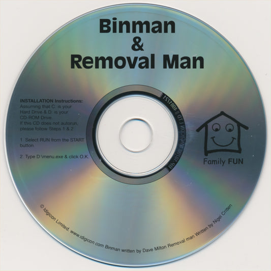 Binman and Removal Man Microsoft Windows PC CD-PC Gamez USA