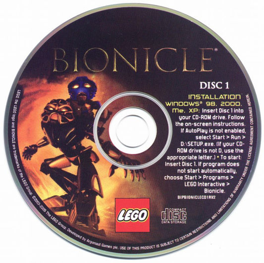 Bionicle Disc 1-2 Microsoft Windows PC CD-PC Gamez USA