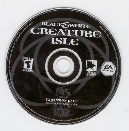 Black & White Creature Isle Expansion Pack Microsoft Windows PC CD-PC Gamez USA