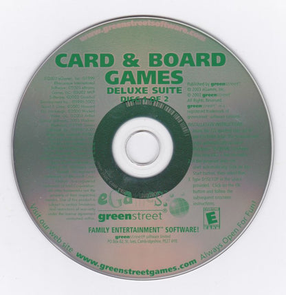 CARD & BOARD DELUXE SUITE Disc 1-2 Microsoft Windows PC CD-PC Gamez USA