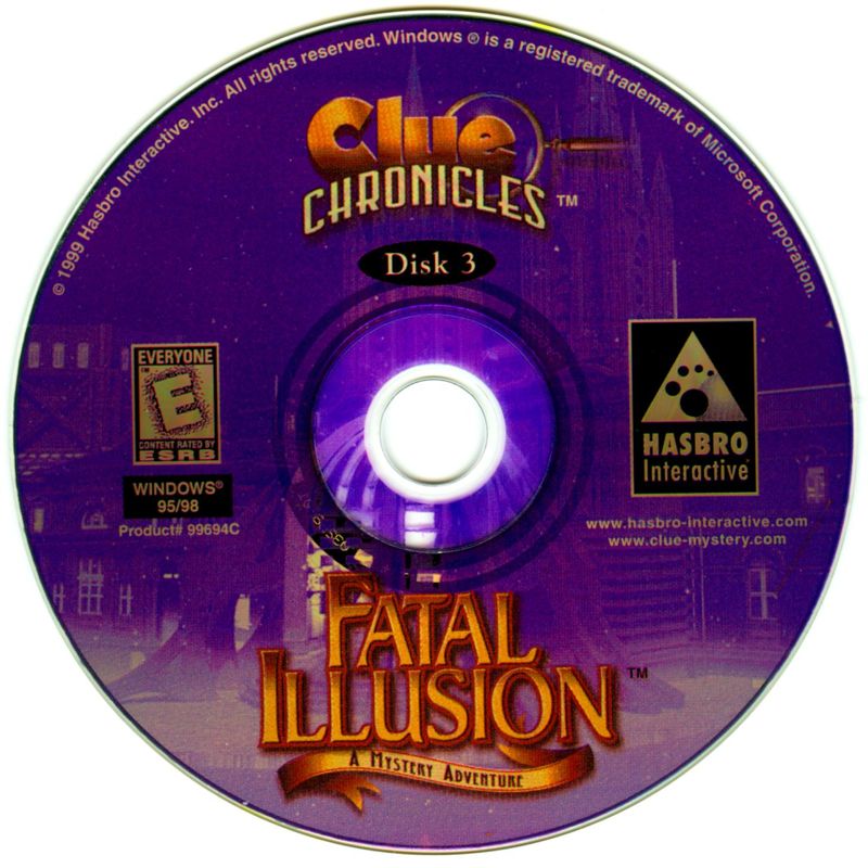 CLUE Chronicles Fatal Illusion Disc 1-3 Microsoft Windows PC CD-PC Gamez USA