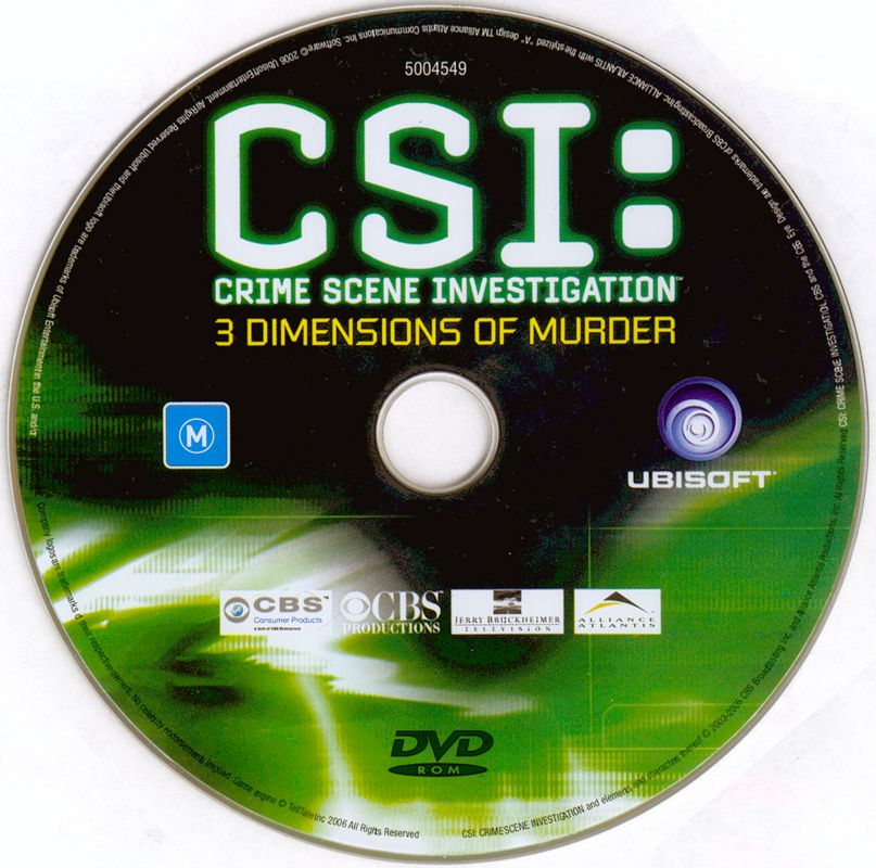 CSI 3 Dimensions Of Murders Microsoft Windows PC CD-PC Gamez USA