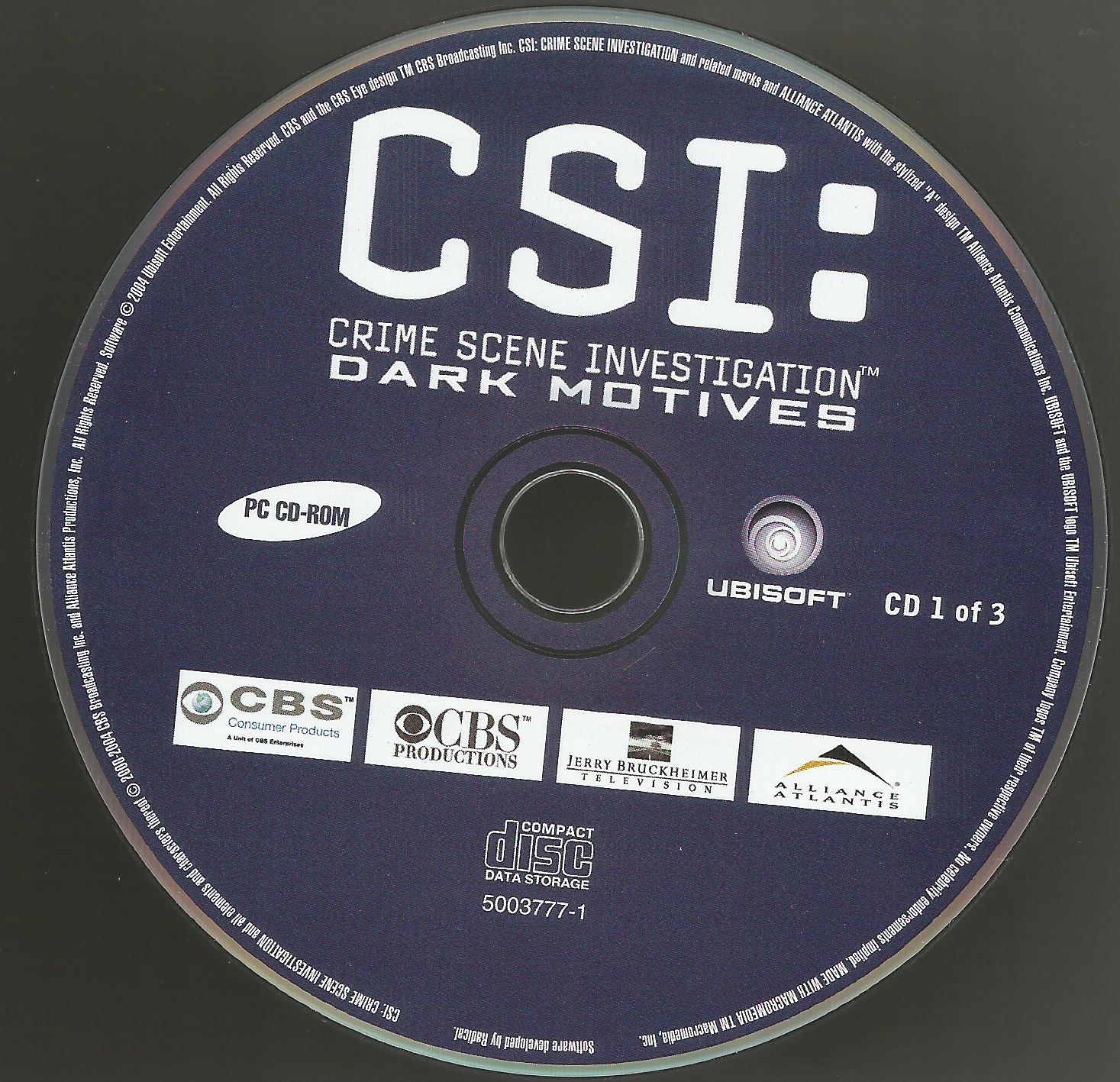 CSI Crime Scene Investigation Dark Motives Disc 1-3 Microsoft Windows PC CD-PC Gamez USA