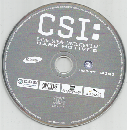 CSI Crime Scene Investigation Dark Motives Disc 1-3 Microsoft Windows PC CD-PC Gamez USA