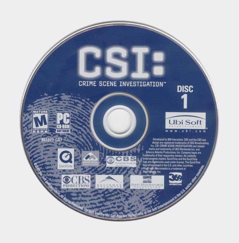 CSI Crime Scene Investigation Disc 1-3 Microsoft Windows PC CD-PC Gamez USA