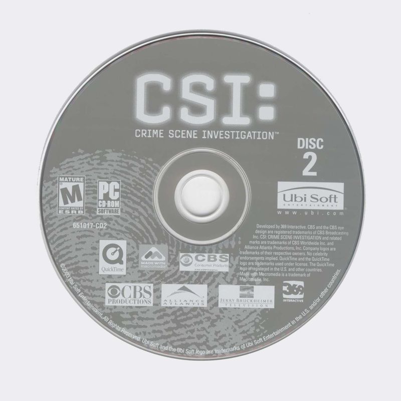 CSI Crime Scene Investigation Disc 1-3 Microsoft Windows PC CD-PC Gamez USA
