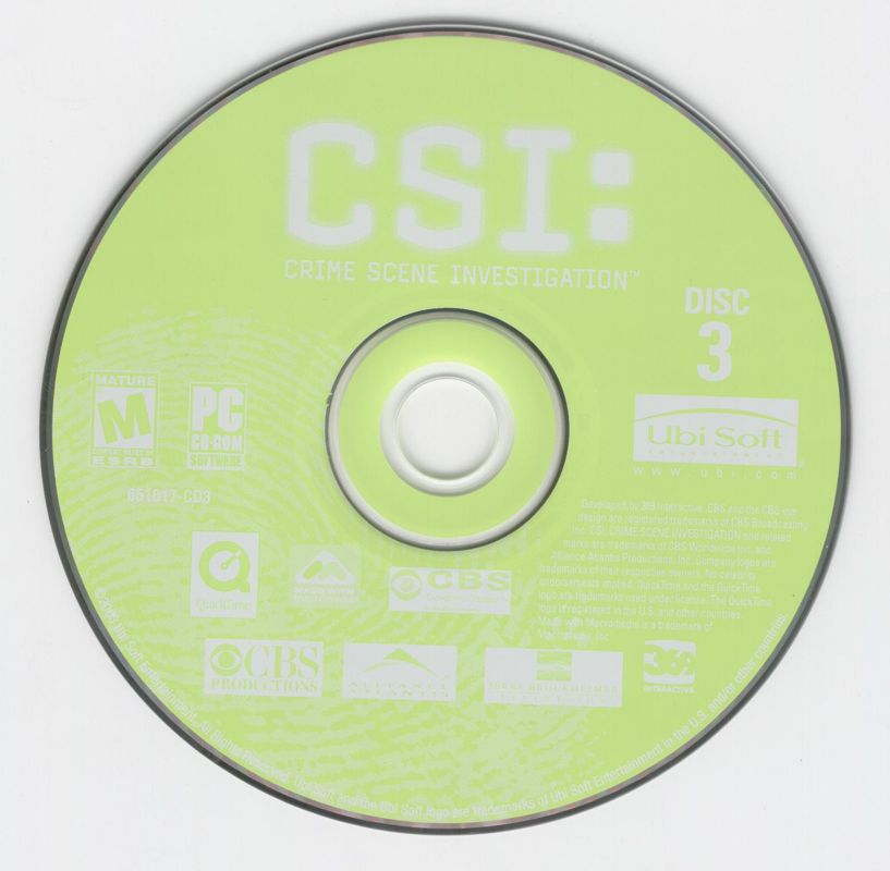 CSI Crime Scene Investigation Disc 1-3 Microsoft Windows PC CD-PC Gamez USA