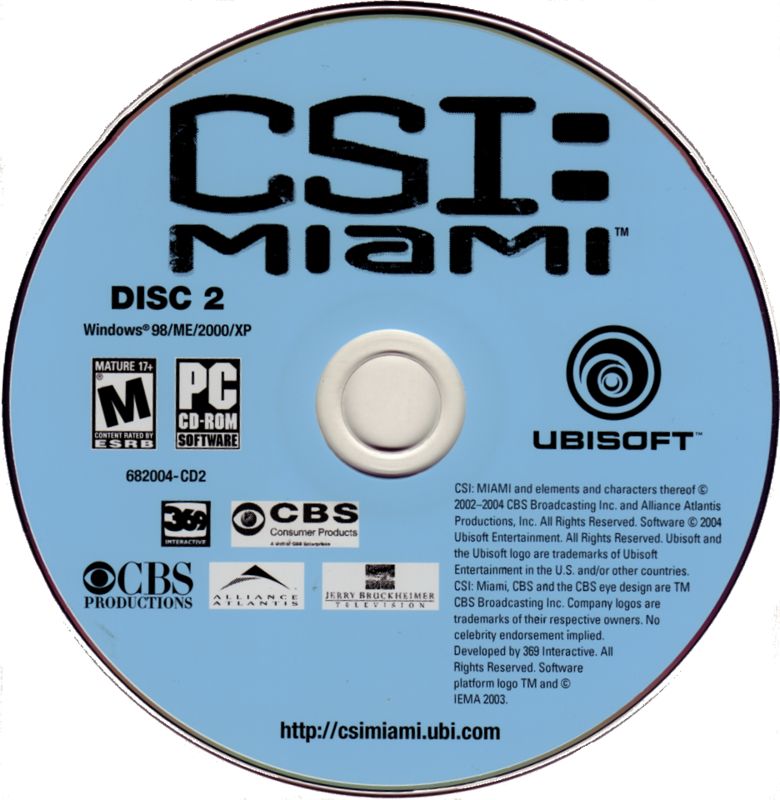 CSI Miami Disc 1-3 Microsoft Windows PC CD-PC Gamez USA