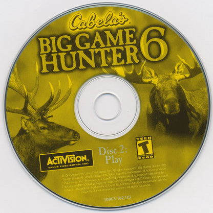 Cabela's Big Game Hunter 6 Disc 1-2 Microsoft Windows PC CD-PC Gamez USA