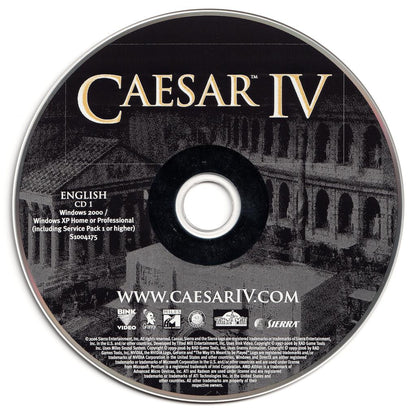 Caesar IV Disc 1-2 Microsoft Windows PC CD-PC Gamez USA
