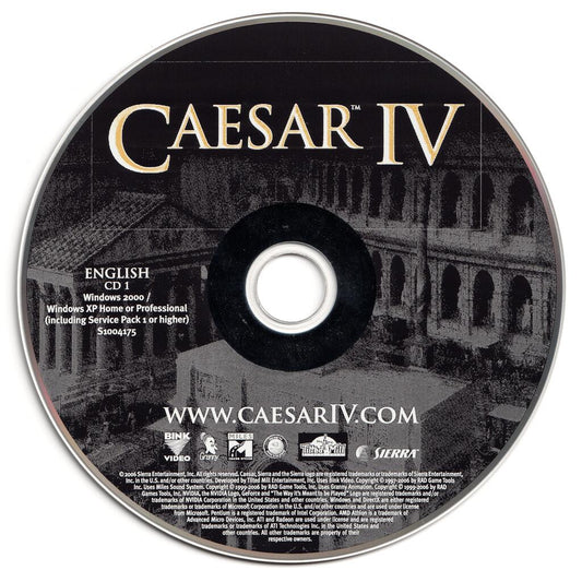 Caesar IV Disc 1-2 Microsoft Windows PC CD-PC Gamez USA