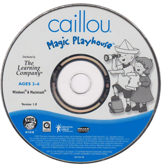 Caillou Magic Playhouse Microsoft Windows PC CD-PC Gamez USA
