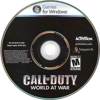 Call of Duty 5 World at War Microsoft Windows PC DVD