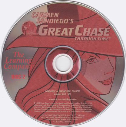 Carmen Sandiego's Great Chase Through Time Disc 1-2 Microsoft Windows PC CD-PC Gamez USA