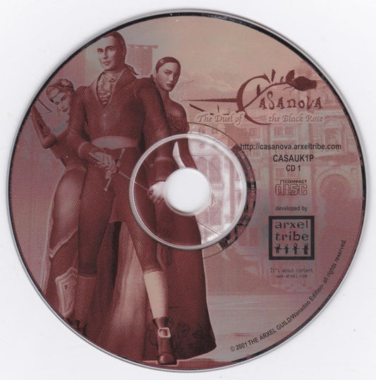 Casanova The Duel of the Black Rose Disc 1-2 Microsoft Windows PC CD-PC Gamez USA