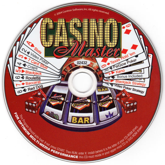 Casino Master Microsoft Windows PC CD-PC Gamez USA