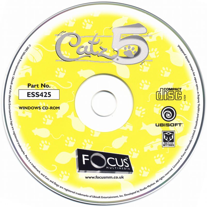 CATZ 5 PETZ 5 Microsoft Windows PC CD-PC Gamez USA