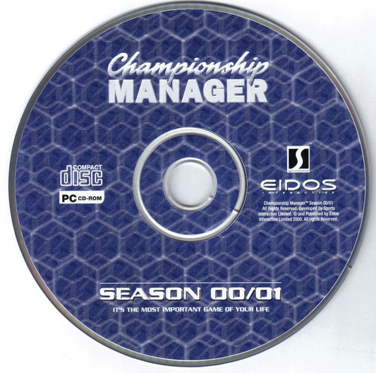 Championship Manager Season 00 Microsoft Windows PC CD-PC Gamez USA