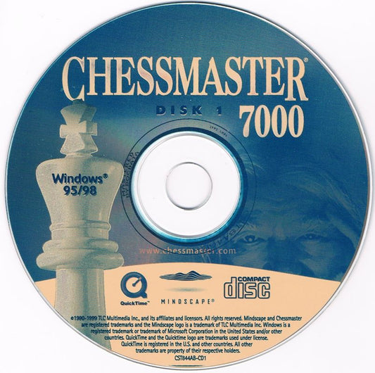 Chessmaster 7000 Disc 1-2 Microsoft Windows PC CD-PC Gamez USA
