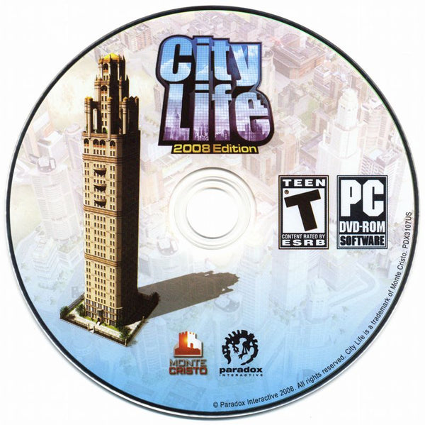 City Life 2008 Edition P3AK L8A7 71K2 0Z51 4852 Microsoft Windows PC DVD by PC Gamez USA