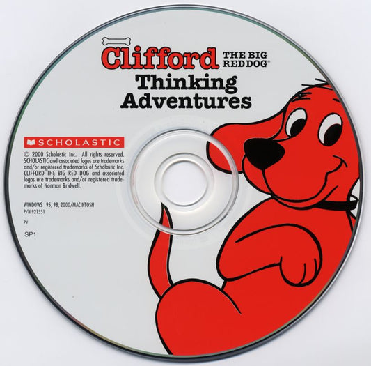 Clifford the Big Red Dog Thinking Adventures Scholastic 2000 Microsoft Windows PC CD-PC Gamez USA