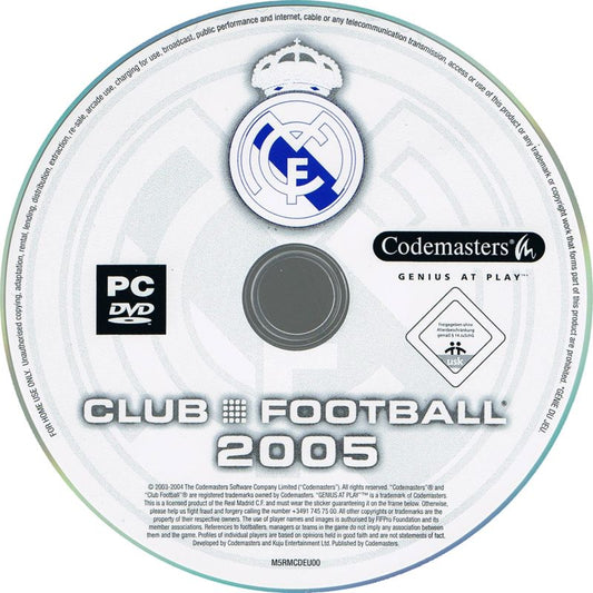 Club Football 2005 Microsoft Windows PC CD-PC Gamez USA