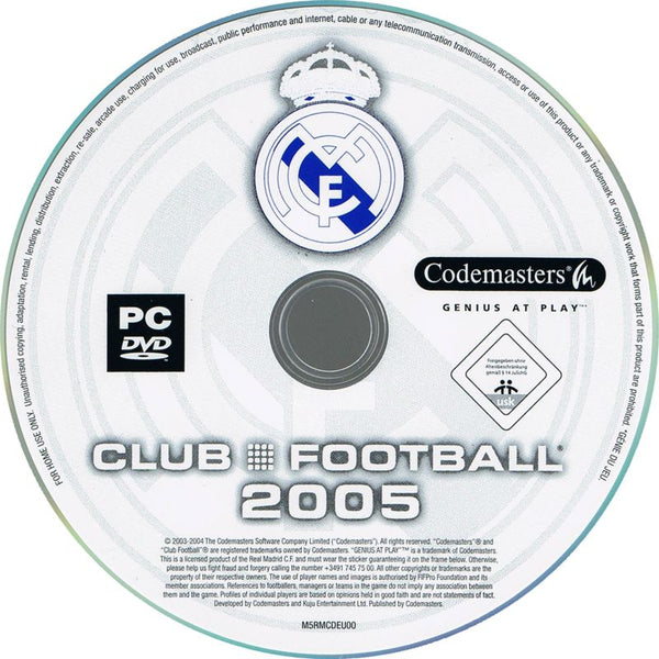 Club Football 2005 Microsoft Windows PC CD-PC Gamez USA