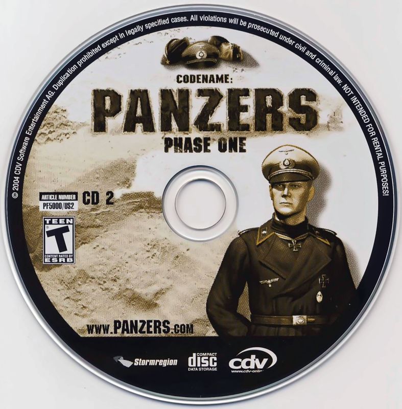 Codename Panzers Phase One Disc 1-3 Microsoft Windows PC CD-PC Gamez USA