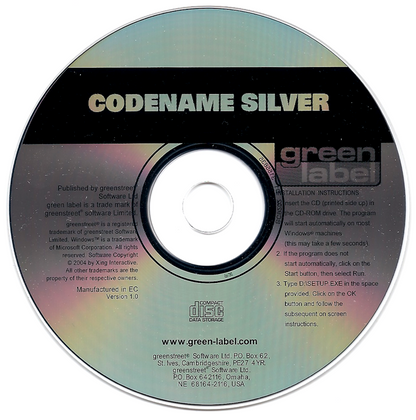 Codename Silver Microsoft Windows PC CD-PC Gamez USA