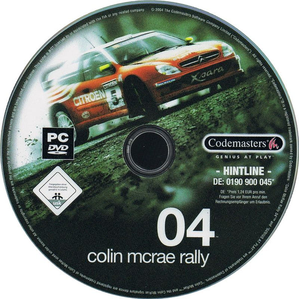Colin McRae Rally 04 Microsoft Windows PC DVD by PC Gamez USA