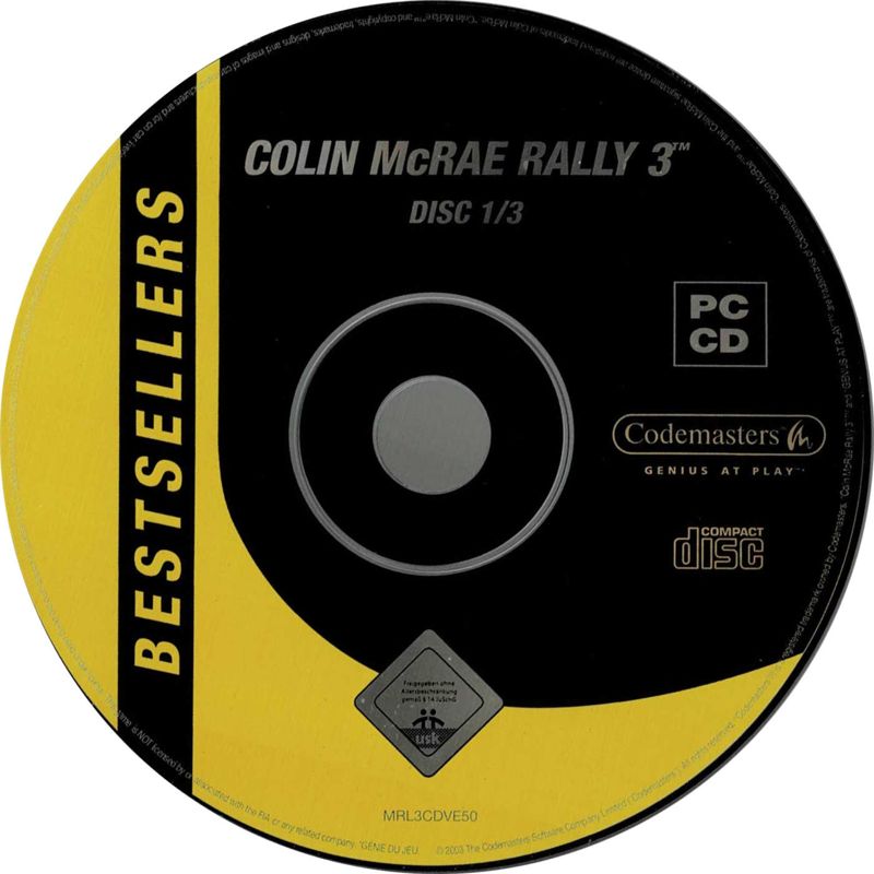 Colin McRae Rally 3 Disc 1-3 Microsoft Windows PC CD-PC Gamez USA