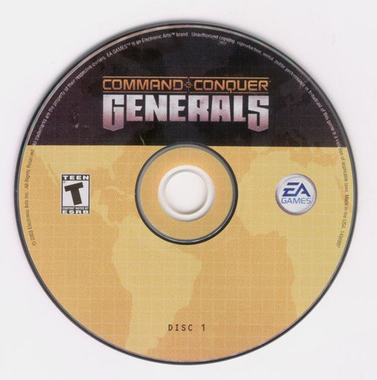 Command & Conquer - Generals Disc 1-2 Microsoft Windows PC CD-PC Gamez USA