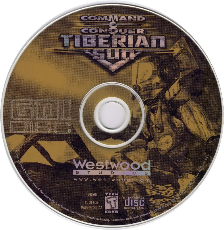 Command & Conquer Tiberian Sun Disc 1 - 2 Microsoft Windows PC CD-PC Gamez USA