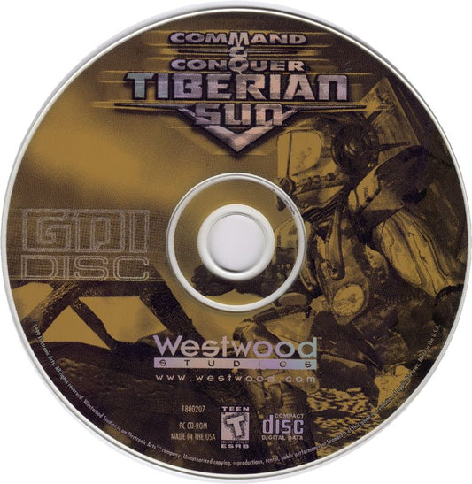 Command & Conquer Tiberian Sun Disc 1 - 2 Microsoft Windows PC CD-PC Gamez USA